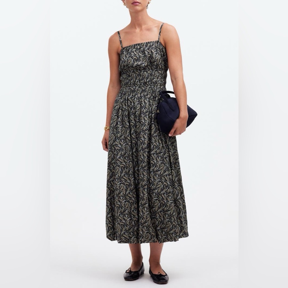 Madewell Bubble Skirt Cotton Midi Dress